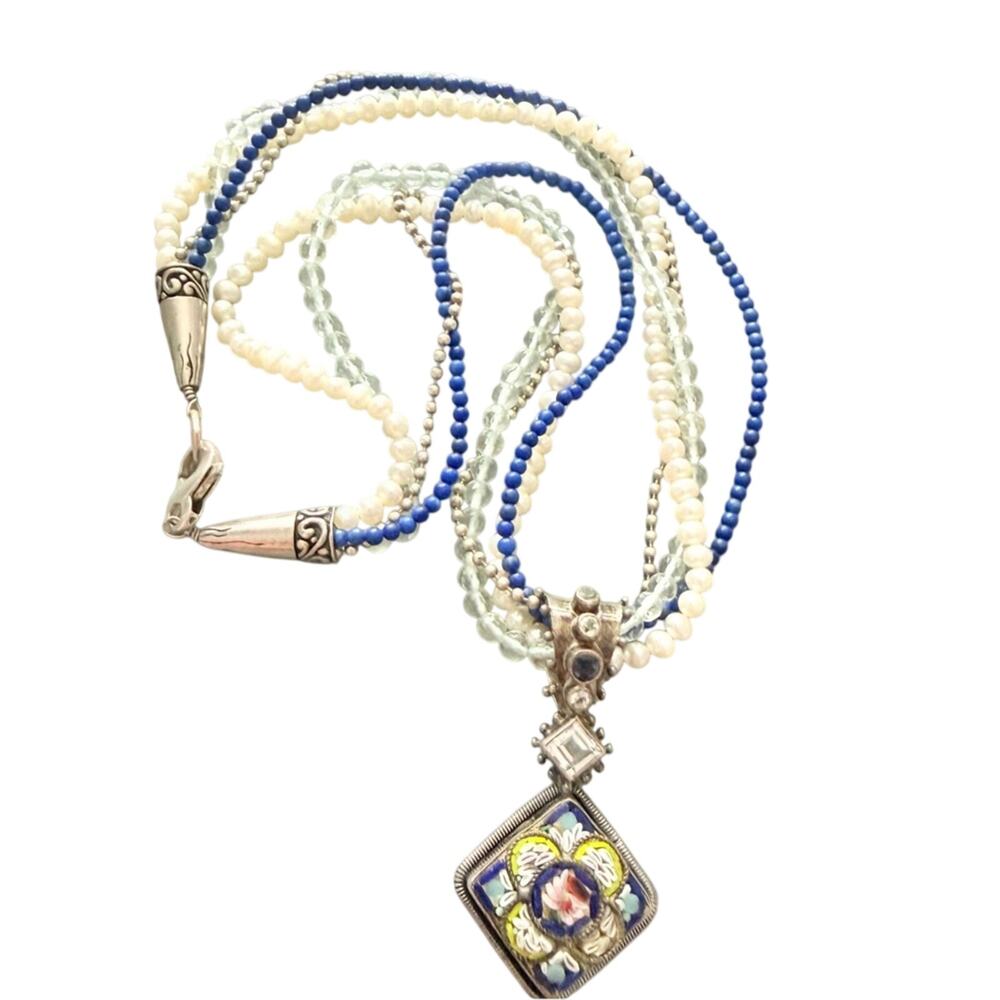 Mars & Valentine Multi Strand Necklace & Pendant